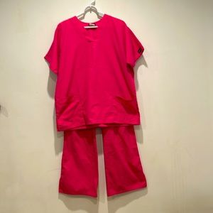 Cherokee Hot Pink Scrub Set